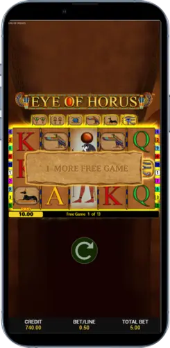 Zusätzliches Freispiel im Eye of Horus Slot