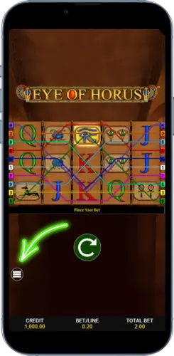 Eye of Horus Slot auf Smartphone starten