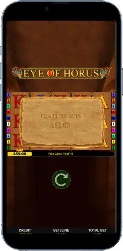 Eye of Horus Feature Win